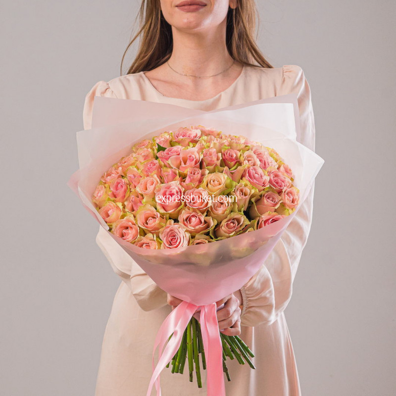 Розовый стиль 51 роза